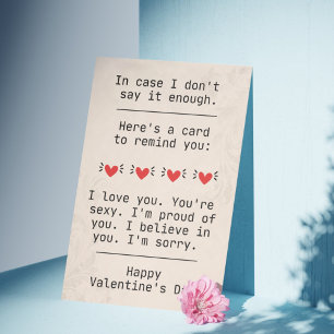 "In Case I Don't Say It Enough" Valentine's Day Invitation