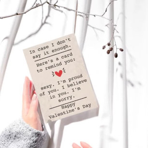 "In Case I Don't Say It Enough" Valentine's Day Invitation