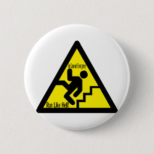 in case of emergency 6 cm round badge