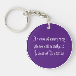 in case of emergency call a cathol key ring