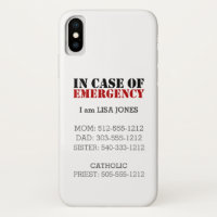 In Case of Emergency Phone Case