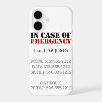 In Case of Emergency Phone Case