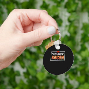 In Case of Emergency Please Administer Bacon Key Ring