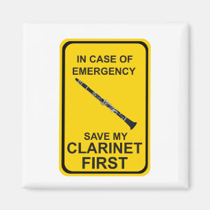 In Case of Emergency Save My Clarinet First Magnet