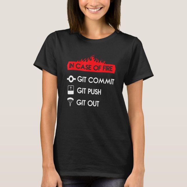 In Case Of Fire Programmer Computer Technician T-Shirt (Front)