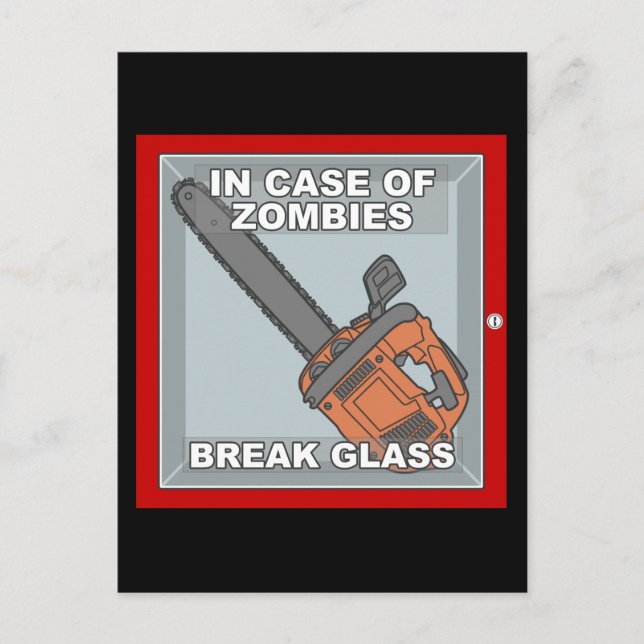 In Case of Zombies Postcard (Front)