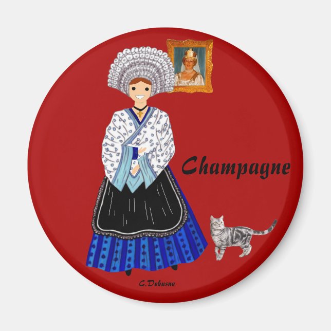 In Champagne, France Magnet (Front)