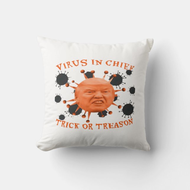 In Chief, Trick Or Treat, Political Anti Halloween Cushion (Front)
