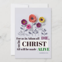 In Christ Alive Bible Verse Christian Card