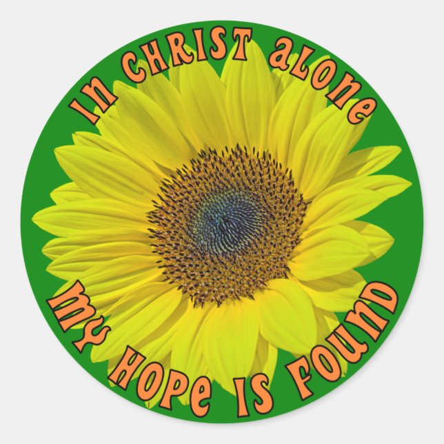 In Christ Alone Classic Round Sticker (Front)