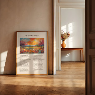 In Christ Alone Vintage Minimal Hymn Wall Art