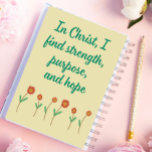 In Christ I Find Strength Christian  Planner<br><div class="desc">Pretty Christian Planner With Quote.  Plan Your Days with Purpose and Prayer using Our Christian Planner - Inspirational Quotes,  Scripture Prompts,  and Space for Spiritual Growth. Walk with God Daily. Order today!</div>