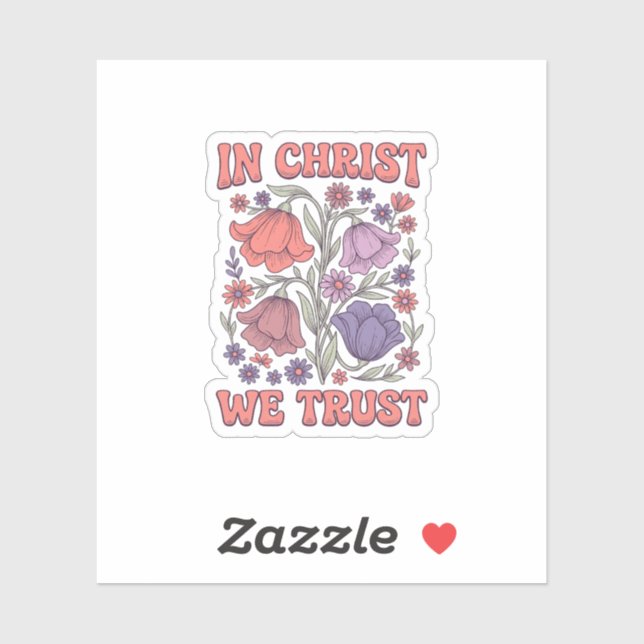 In Christ We Trust Floral Christian Vector Design_ (Sheet)