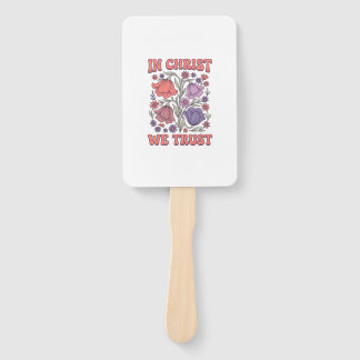 In Christ We Trust Floral Christian Vector Design_ Hand Fan