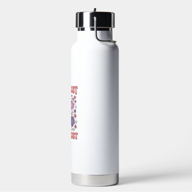 In Christ We Trust Floral Christian Vector Design_ Water Bottle (Left)