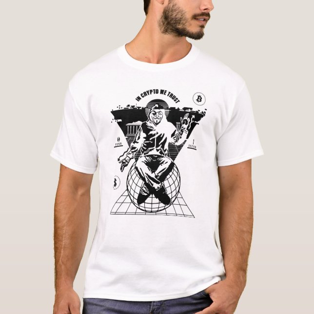 In crypto we trust - anonymous hodler T-Shirt (Front)