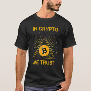 In Crypto We Trust Retro BTC Bitcoin All Seeing Ey T-Shirt