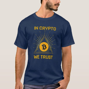 In Crypto We Trust Retro BTC Bitcoin All Seeing Ey T-Shirt