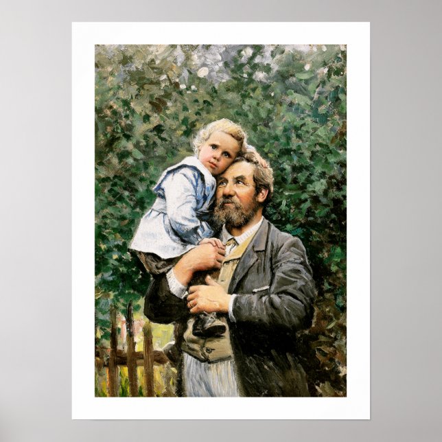 "In daddy's arms" by Severin Nilsson Poster (Front)