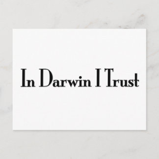 In Darwin I Trust Postcard