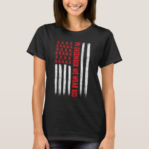in december we wear red ribbon world aids day awar T-Shirt