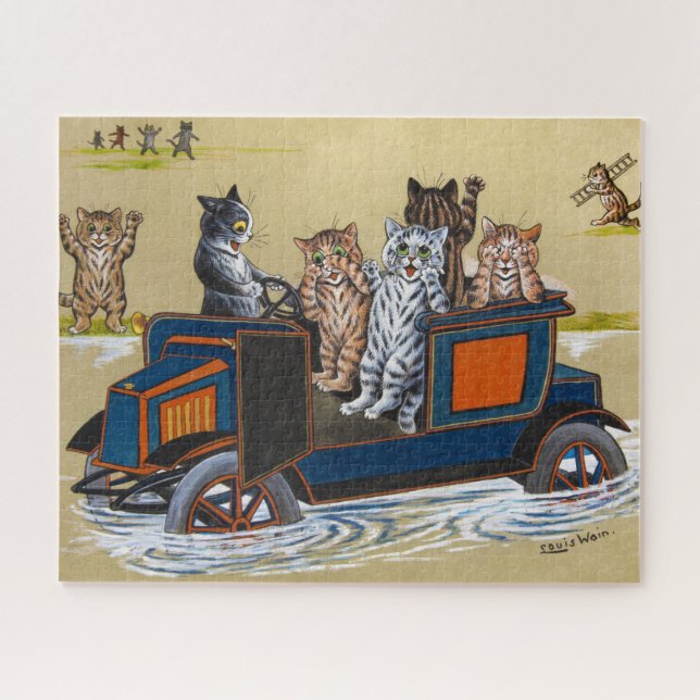 In Deep Water by Louis Wain Jigsaw Puzzle (Horizontal)