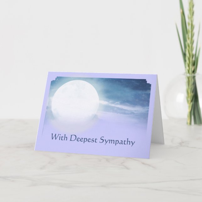 In Deepest Sympathy Beautiful Moon Nightsky Card (Front)