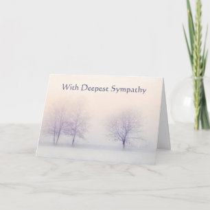 In Deepest Sympathy Beautiful Winter Trees Nature Card