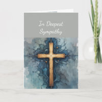 In Deepest Sympathy Crucifix Cross Jesus Christian