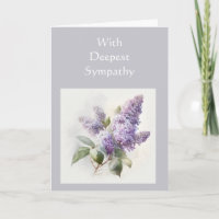In Deepest Sympathy Garden Flower Lilac