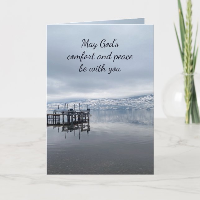 In Deepest Sympathy Help in Difficult Time Lake Ca Card (Front)