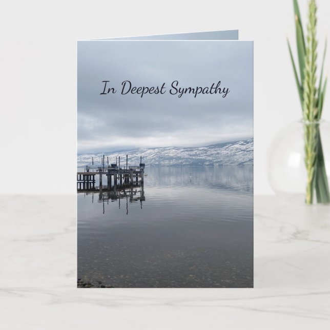 In Deepest Sympathy Help in Difficult Time Lake Card (Front)