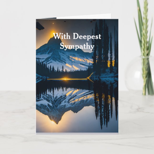 In Deepest Sympathy sky Clouds Lake Wilderness  Card (Front)