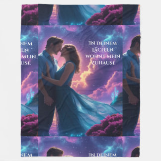 In deinem Lächeln wohnt mein Zuhause Fleece Blanket