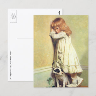 In Disgrace by Charles Burton Barber, Vintage Art Postcard