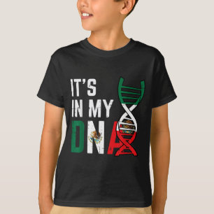 in DNA Mexican Flag Proud Mexico Pride Men Women T-Shirt