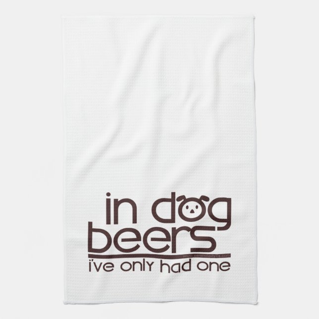 In Dog Beers.... Tea Towel (Vertical)
