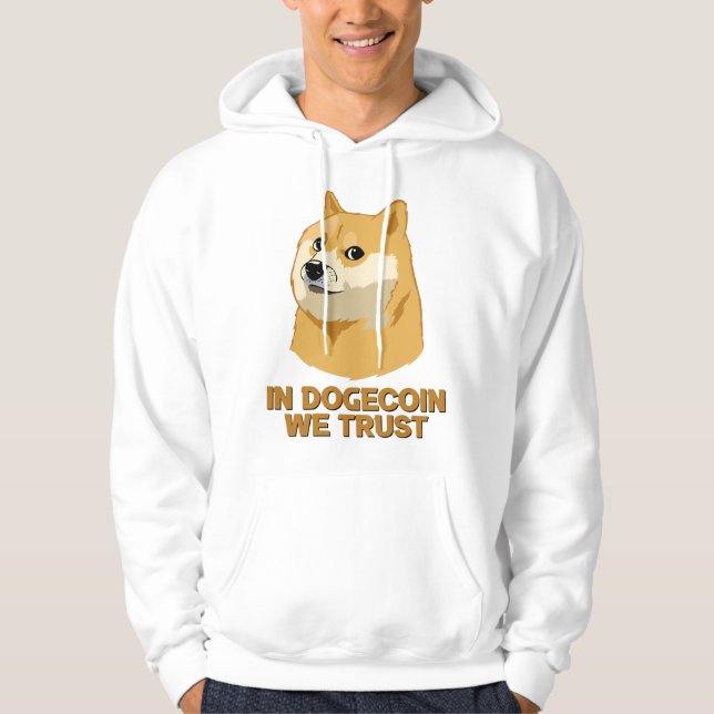 In Dogecoin We Trust Funny Crypto Cryptocurrency Hoodie (Front)