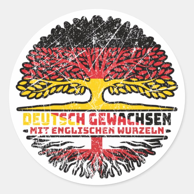 in English Classic Round Sticker (Front)