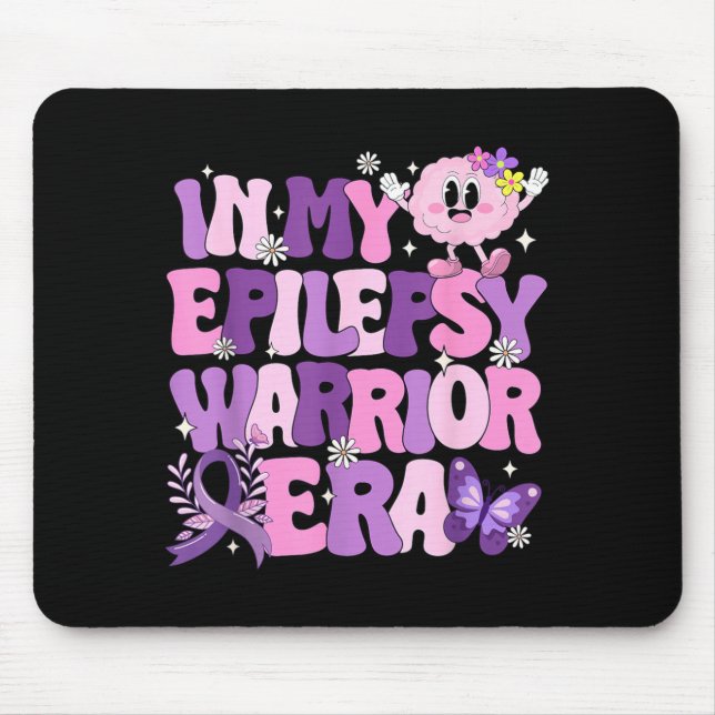 In Epilepsy Warrior Era Epilepsy Awareness Month Mouse Pad (Front)