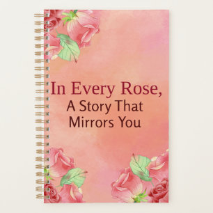 In Every Rose Watercolor Floral Quote Planner
