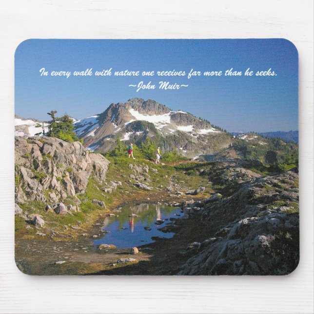 In every walk with nature one receive... mouse pad (Front)