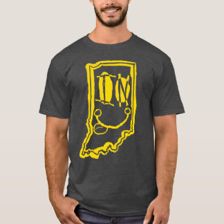 IN Eyes Indiana Grunge Smiling Face Yellow T-Shirt