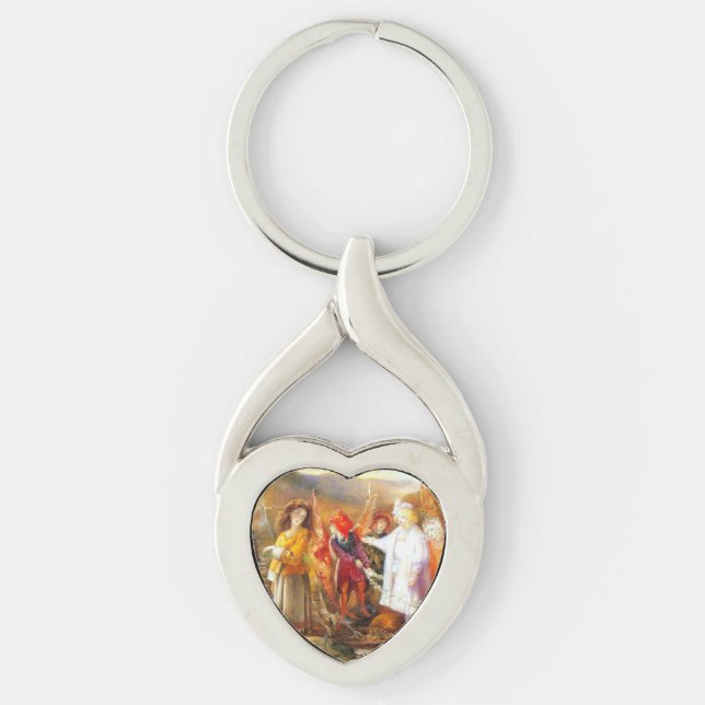 In Fairyland John Anster Fitzgerald Key Ring (Front)