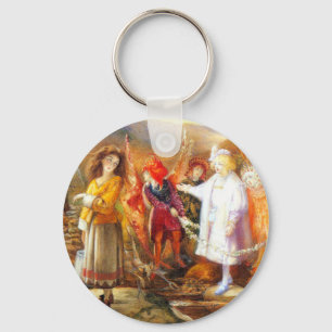 In Fairyland John Anster Fitzgerald Key Ring