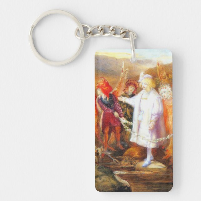 In Fairyland John Anster Fitzgerald Key Ring (Front)