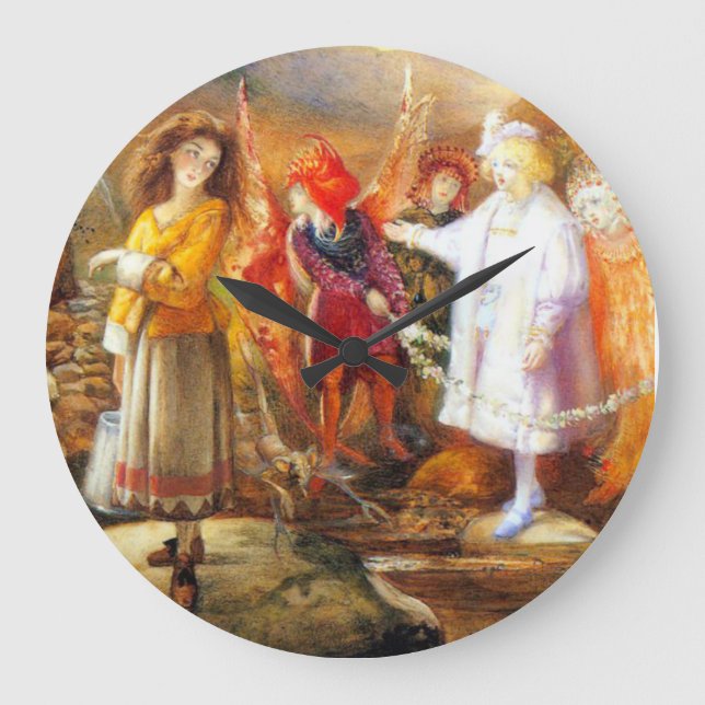 In Fairyland John Anster Fitzgerald Large Clock (Front)