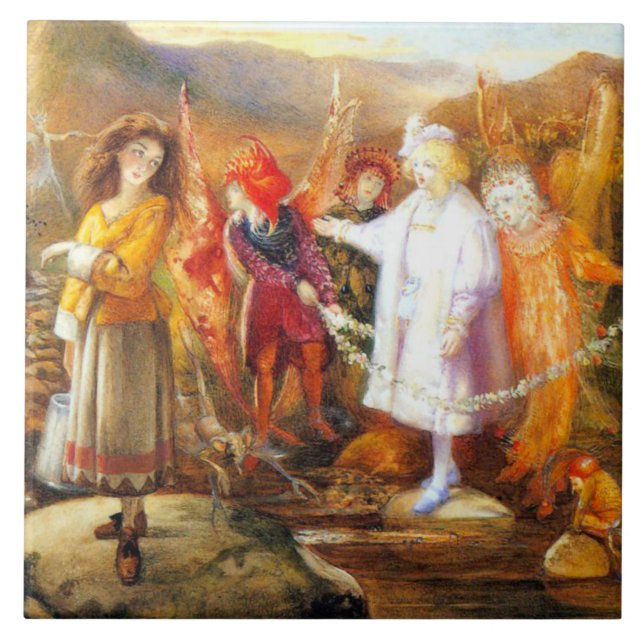In Fairyland John Anster Fitzgerald Tile (Front)