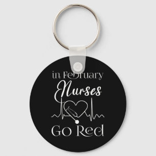In February Nurses Go Red American Heart Health Mo Key Ring