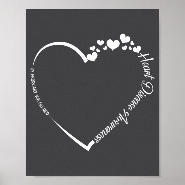 In February Red Heart Disease Awareness Poster (Front)